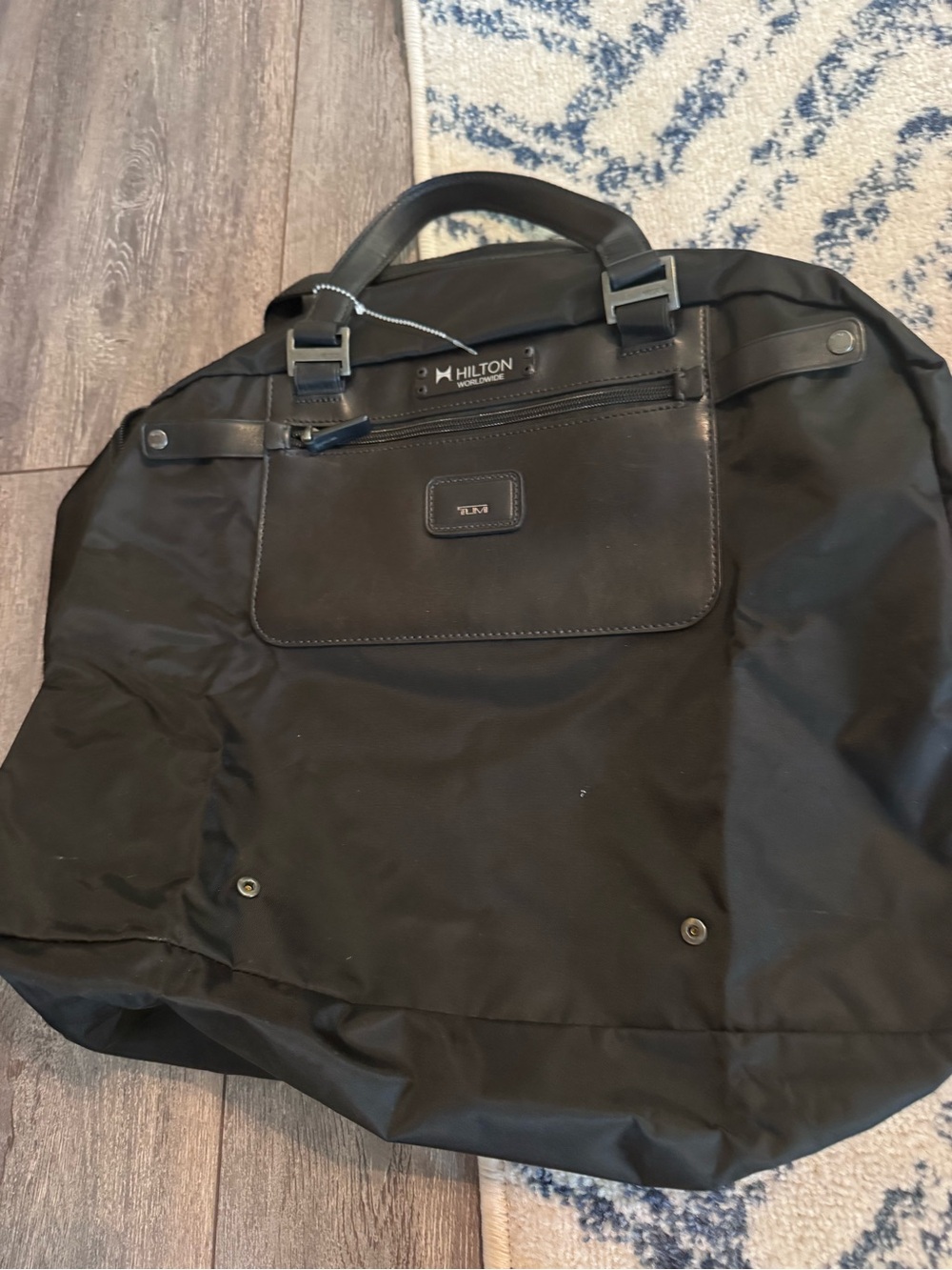 TUMI Black Packable Medium Duffel Tote Bag Travel Corporate Edition
